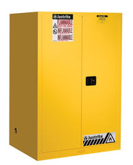 Justrite Flammable Cabinet, Manual Close - Yellow