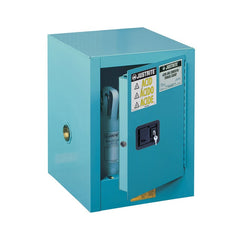 Justrite Corrosive Cabinet, Manual Close - Blue