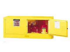 Justrite Flammable Cabinet, Manual Close - Yellow