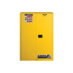 Justrite Flammable Cabinet, Manual Close - Yellow