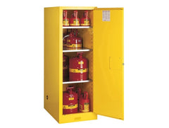 Justrite Flammable Cabinet, Manual Close - Yellow