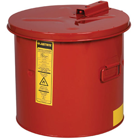 Justrite 27605 Dip Tank for cleaning parts, 5 gallon, manual cover w/fusible link, steel