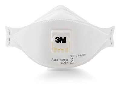 3M 9211+ N95 Particulate Flatfold Valved Respirator