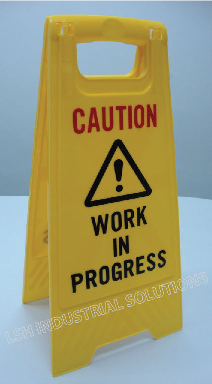 Standard Design Plastic Yellow Floor Stand Sign