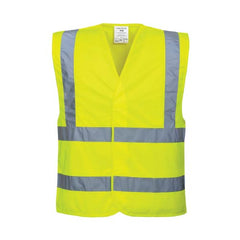 Hi-Vis Two Band & Brace Vest C470 Yellow